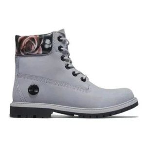 Timberland Women's 6" Heritage Waterproof Grey Floral TB 0A2GAF 050 size 6 - 11
